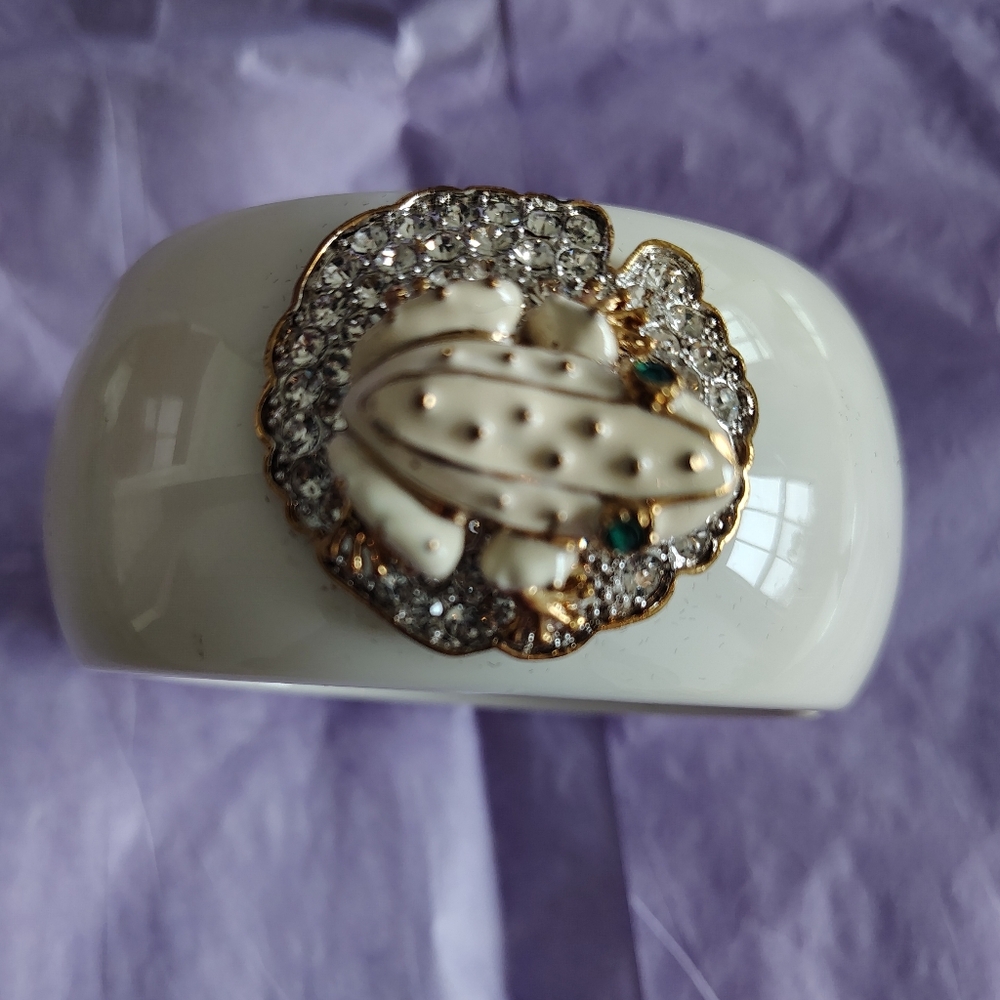 Real Collectibles By Adrienne Crystal Frog Cuff Bracelet